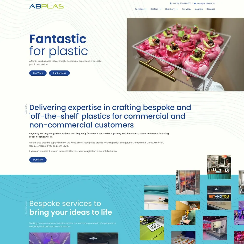 Abplas website home page tile